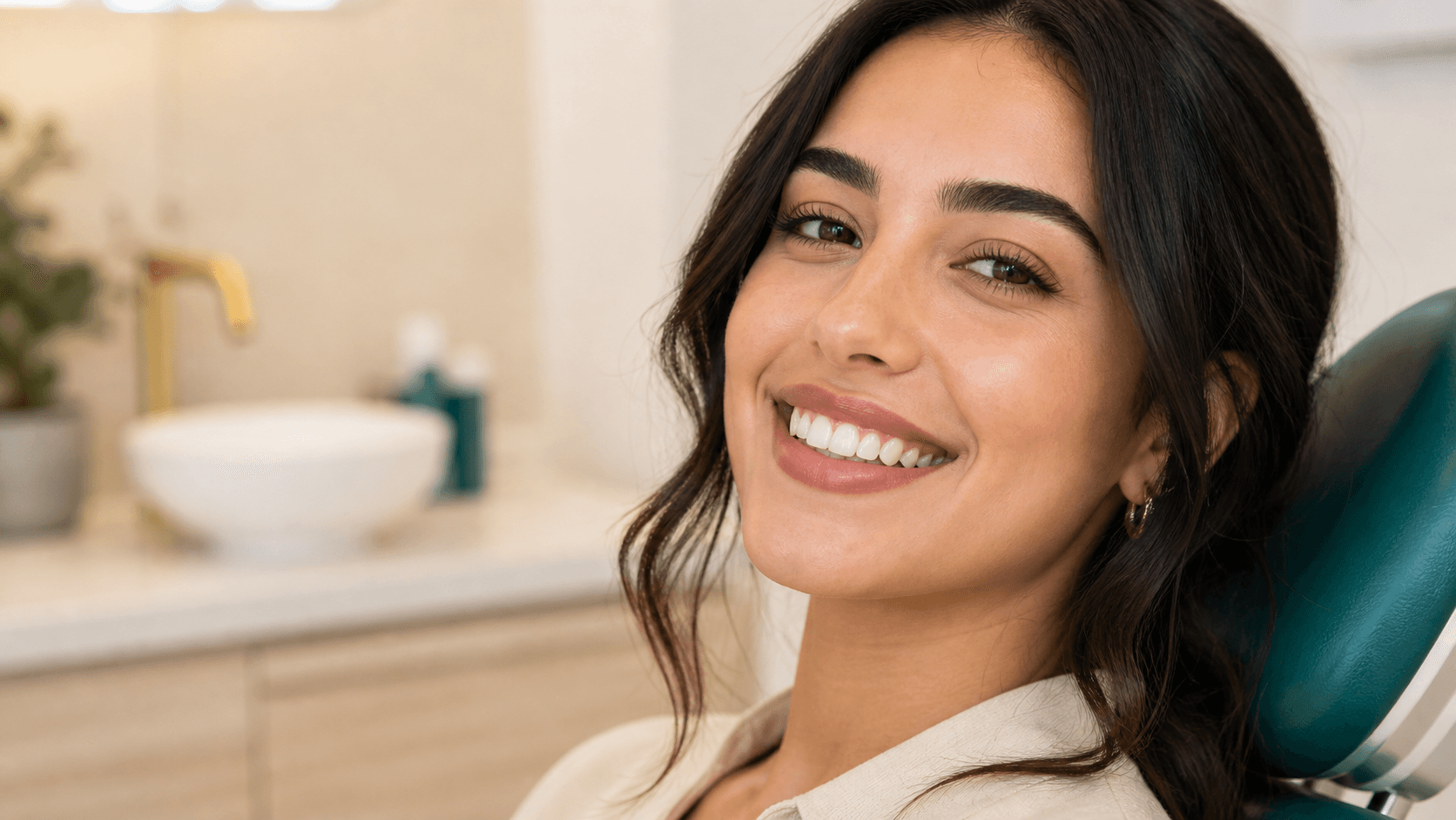 Sourire naturel après un soin d'éclat